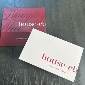 *EMPTY* HOUSE OF CB Large Magnetic Closure Pink Gift Box + Red Sleeve